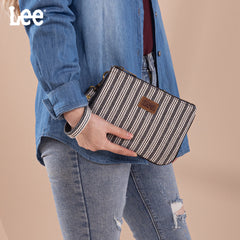 LEE55-004   Lee Striped Collection Small Wristlet