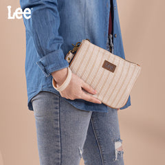 LEE55-004   Lee Striped Collection Small Wristlet