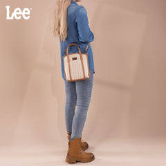 LEE55-002    LEE Stripe Collection Small Tote/Crossbody