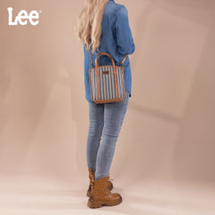 LEE55-002    LEE Stripe Collection Small Tote/Crossbody