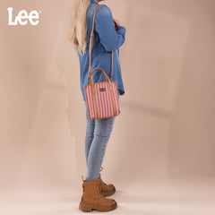 LEE55-002    LEE Stripe Collection Small Tote/Crossbody