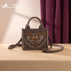 MW1352-8121  Montana West Western Embroidered Mini Tote Crossbody