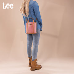 LEE55-002    LEE Stripe Collection Small Tote/Crossbody