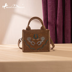 MW1352-8121  Montana West Western Embroidered Mini Tote Crossbody