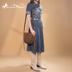 MW1331-8360 Montana West Concho Collection Crossbody