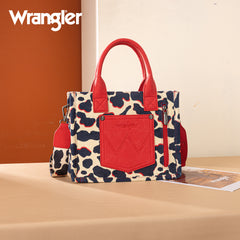 WG264-8120RD  Wrangler Cow Print Concealed Carry Tote/Crossbody -Red