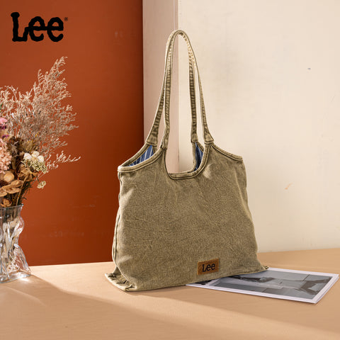 LEE63-001    LEE  Denim Canvas Tote Bag/Shoulder Bag - Green