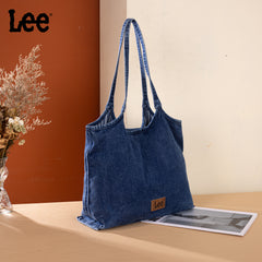 LEE63-001    LEE  Denim Canvas Tote Bag/Shoulder Bag - Dark Jean