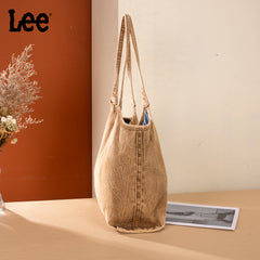 LEE63-001    LEE  Denim Canvas Tote Bag/Shoulder Bag - Brown