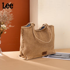 LEE63-001    LEE  Denim Canvas Tote Bag/Shoulder Bag - Brown