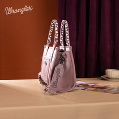 SP-WG102-8120SDEER-PP  Wrangler Deer Print Concealed Carry Tote/Crossbody -Purple
