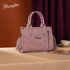 SP-WG102-8120SDEER-PP  Wrangler Deer Print Concealed Carry Tote/Crossbody -Purple