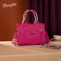 SP-WG102-8120SDEER-PK  Wrangler Deer Print Concealed Carry Tote/Crossbody - Pink