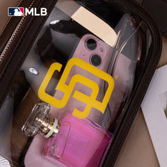 MLB-SD109CF  MLB San Diego Padres Team Clear Crossbody Bag/Stadium Bag - Coffee