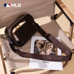 MLB-SD109CF  MLB San Diego Padres Team Clear Crossbody Bag/Stadium Bag - Coffee