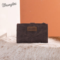 WG162-W0331  Wrangler Floral Tooled Card Holder Bi-Fold Wallet