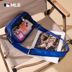 MLB-MT109BL  MLB New York Mets Team Clear Crossbody Bag/Stadium Bag