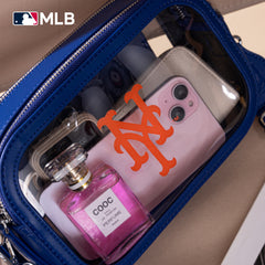 MLB-MT109BL  MLB New York Mets Team Clear Crossbody Bag/Stadium Bag