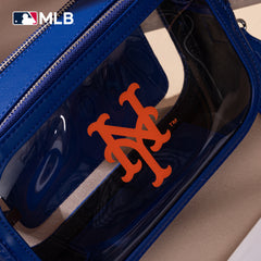 MLB-MT109BL  MLB New York Mets Team Clear Crossbody Bag/Stadium Bag