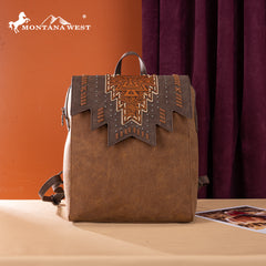 MW1354-9110   Montana West Tooled Aztec Backpack