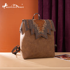 MW1354-9110   Montana West Tooled Aztec Backpack