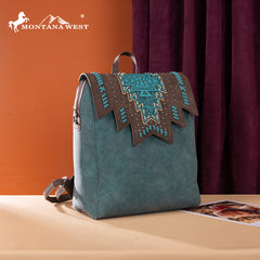 MW1354-9110   Montana West Tooled Aztec Backpack