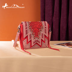 MW1354-8360 Montana West Tooled Aztec Collection Collection Crossbody