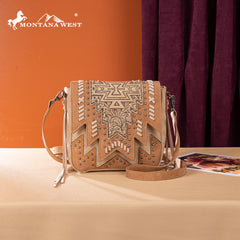 MW1354-8360 Montana West Tooled Aztec Collection Collection Crossbody