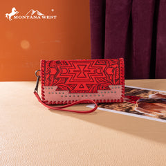 MW1354-W018  Montana West Tooled Aztec Collection Wallet