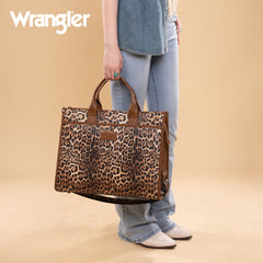 WG288-8119  Wrangler Carry-All Large Tote Work Tote /Crossbody - Leopard