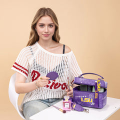 NC-LSU007PP   Louisiana State University Vanity Top Handle-Bag -Purple