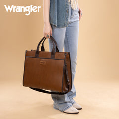 WG288-8119  Wrangler Carry-All Large Tote Work Tote /Crossbody - Brown-Coffee