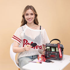 NC-AFU007BK   University of Arkansas Razorbacks Vanity Top Handle-Bag Black