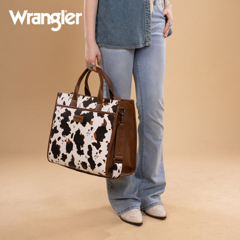WG288-8119  Wrangler Carry-All Large Tote Work Tote /Crossbody - Cow-Brown