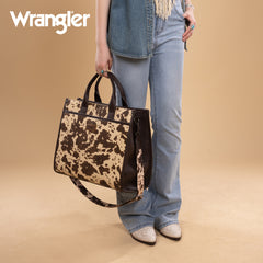 WG288-8119  Wrangler Carry-All Large Tote Work Tote /Crossbody - Cow-Coffee