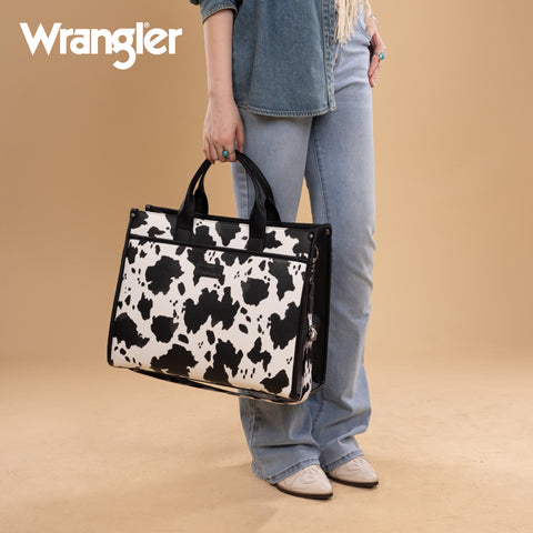 WG288-8119  Wrangler Carry-All Large Tote Work Tote /Crossbody - Cow-Black