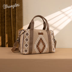 WG174-5110  Wrangler Southwestern Print Duffle Bag - Khaki