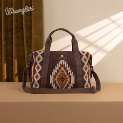 WG174-5110  Wrangler Southwestern Print Duffle Bag - Coffee