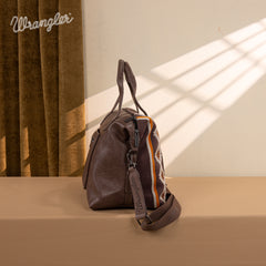 WG174-5110  Wrangler Southwestern Print Duffle Bag - Coffee