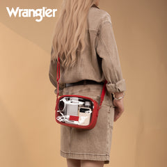 WG229-603  Wrangler Clear Crossbody Bag/Stadium Bag - Red