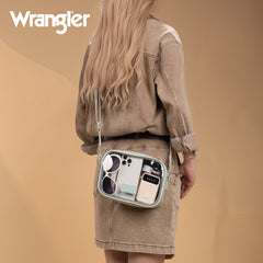 WG229-603  Wrangler Clear Crossbody Bag/Stadium Bag - Green