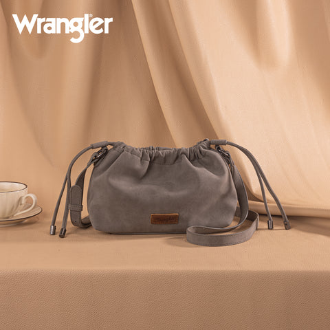 WG227-602  Wrangler Drawstring Small Crossbody Bag -Grey