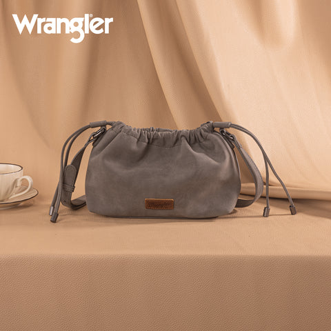 WG227-602  Wrangler Drawstring Small Crossbody Bag -Grey