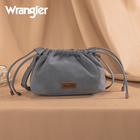 WG227-602  Wrangler Drawstring Small Crossbody Bag -Jean