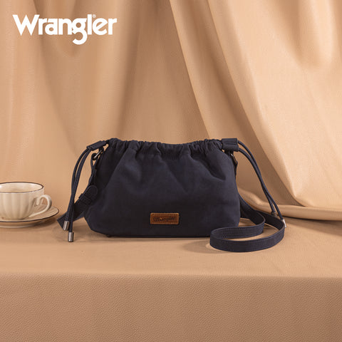 WG227-602  Wrangler Drawstring Small Crossbody Bag -Navy