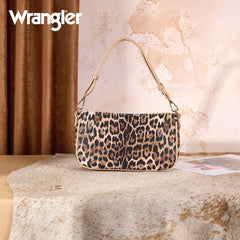 WG474-8633   Wrangler Western Leopard Print Shoulder Bag with Chain Detail -Leopard