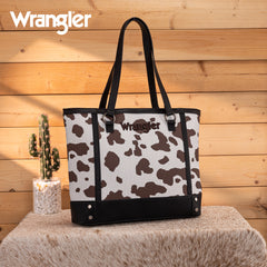 WG301-2002  Wrangler Cow Print Tote