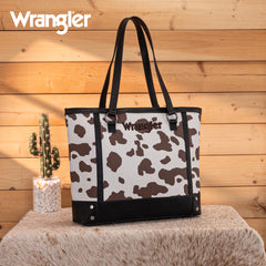 WG301-2002  Wrangler Cow Print Tote