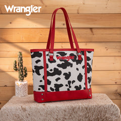WG301-2002  Wrangler Cow Print Tote