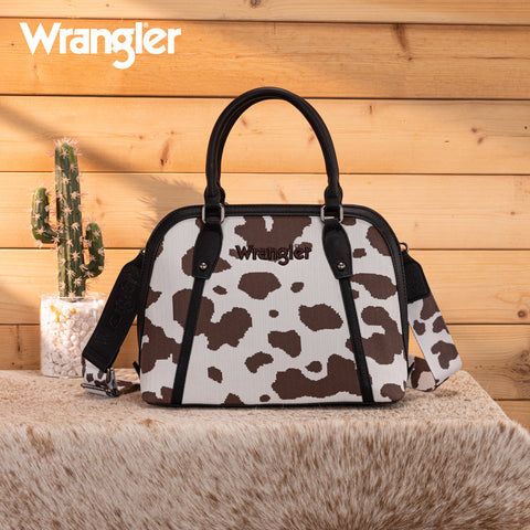 WG301-818  Wrangler Cow Print Satchel/ Crossbody